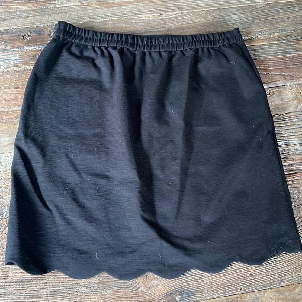 Skies Are Blue Berenice black, scalloped hem skirt NWT size LP - Picture 4 of 8